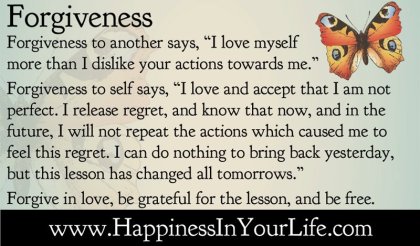 Forgiveness is a beautiful thing!